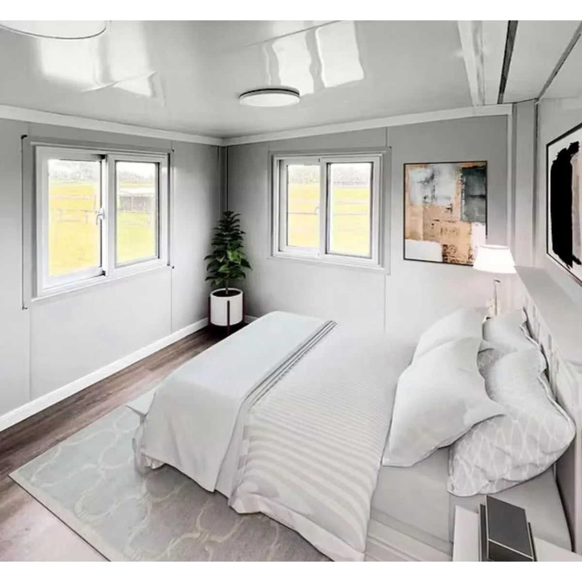 Expandable Prefab House – 3-Bedroom Mobile Tiny Home with Full Kitchen & Bathroom, Modern Modular Living Solution