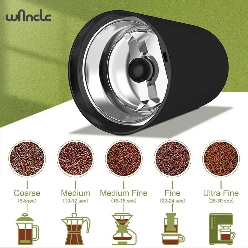 ☕ High-Power Multifunctional Coffee Bean Grinder – Fresh Grind at Home