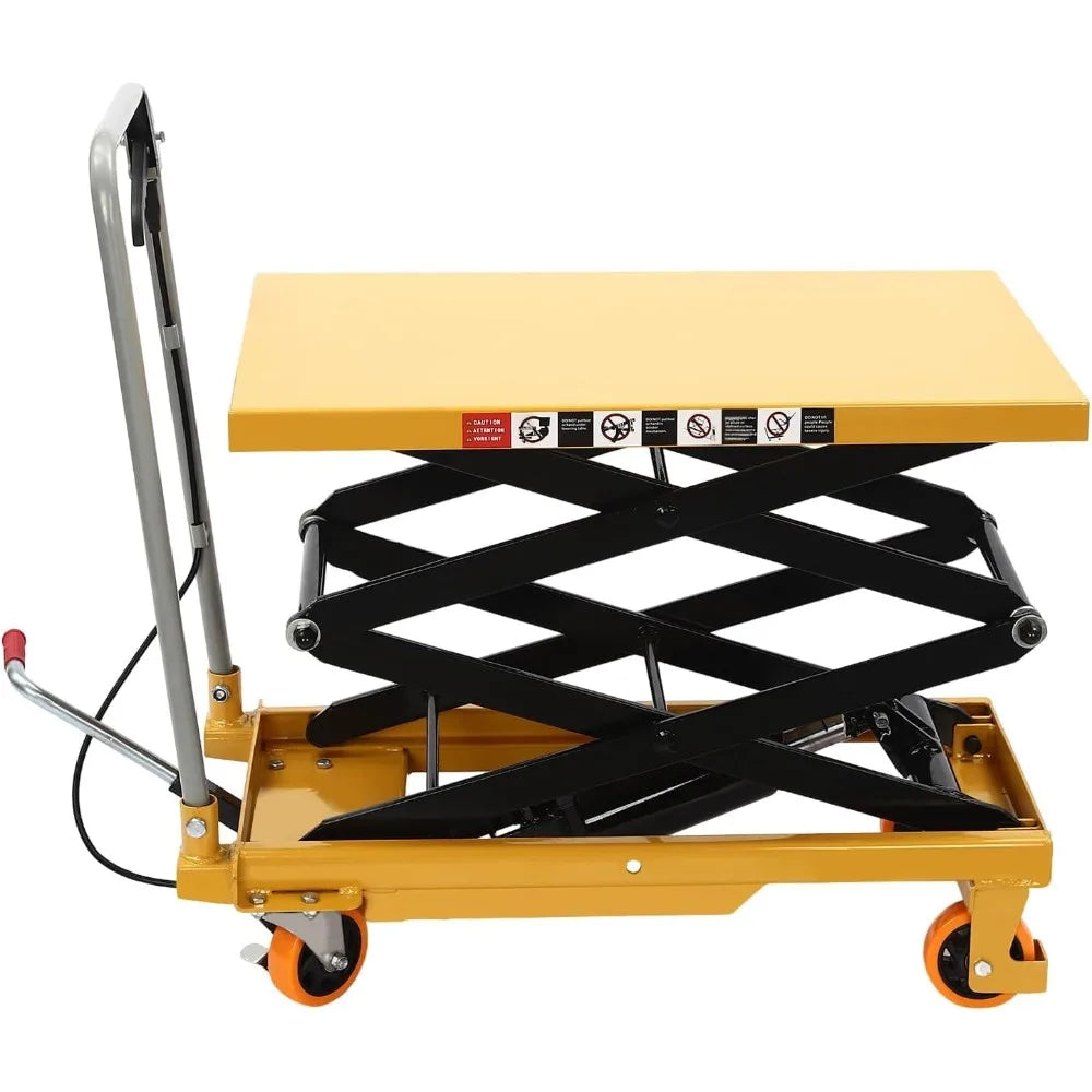 770lbs Steel Hydraulic Scissor Lift Table – Adjustable Heavy-Duty Work Platform