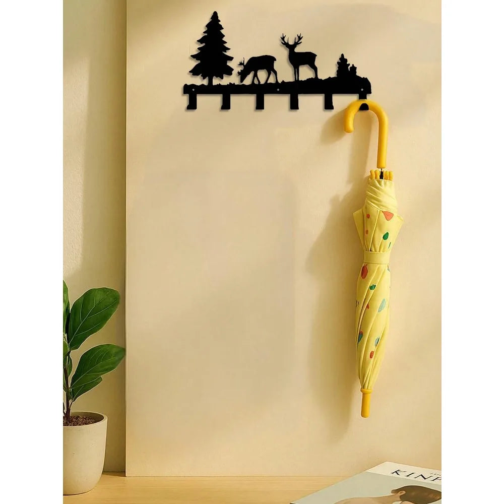 Black Metal Wall Hooks – Modern Home Decor & Functional Wall Sculpture
