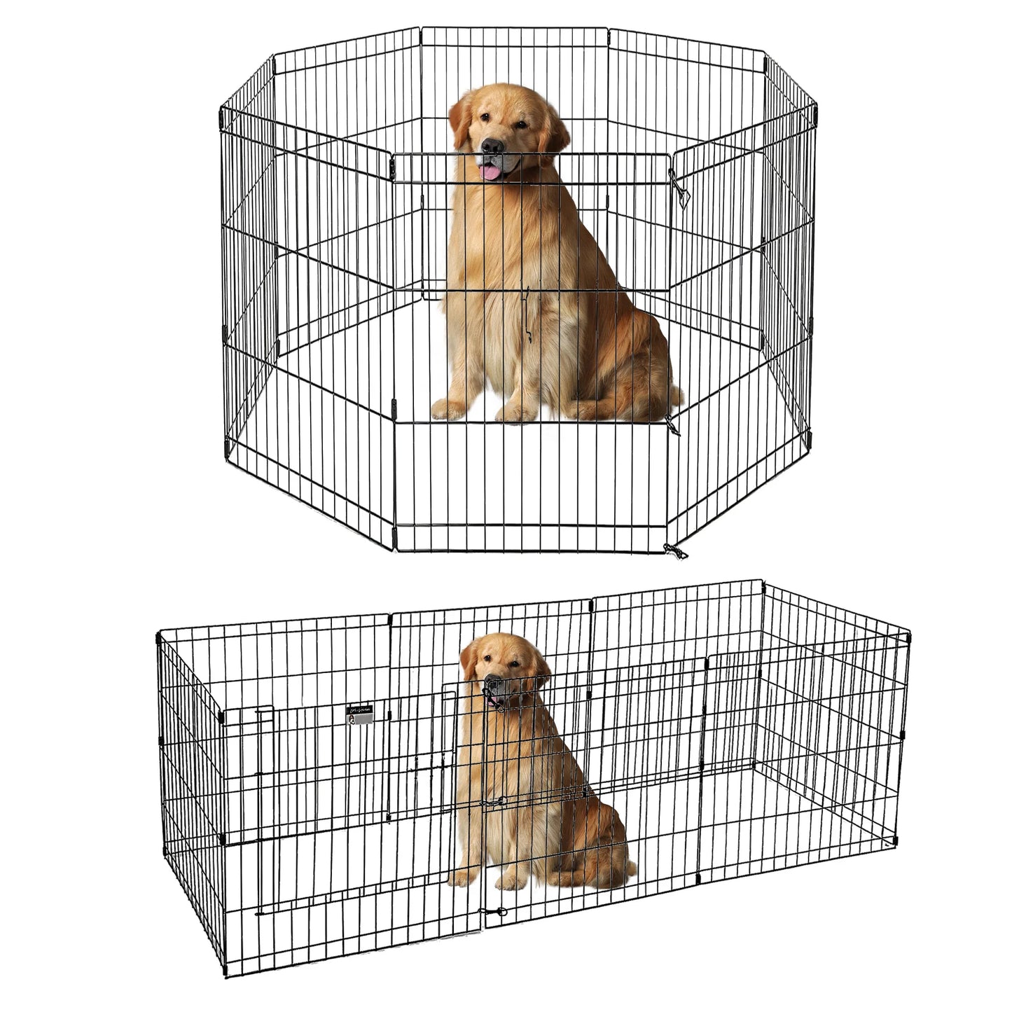 Foldable Metal Dog Playpen – Pet Fence for Dogs, Puppies, and Cats