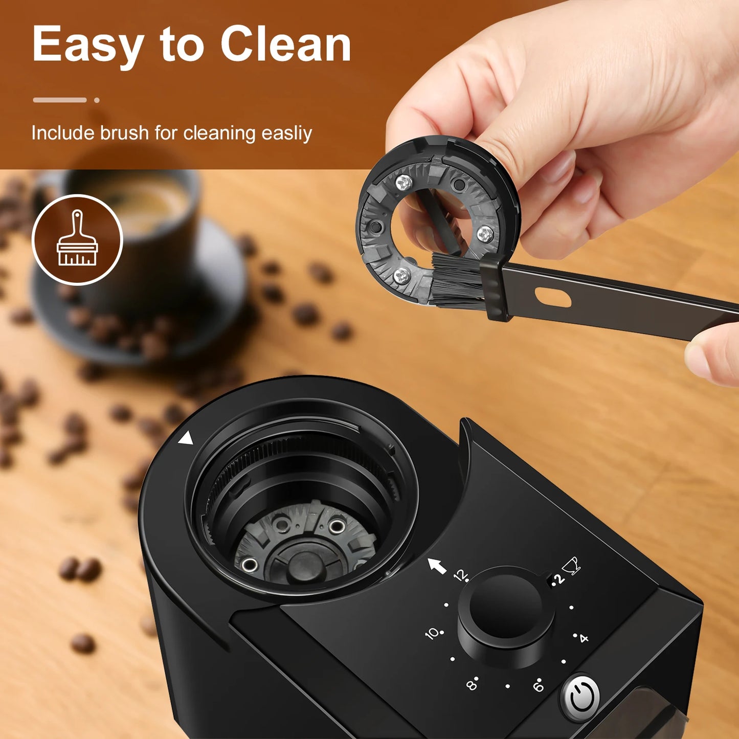 Electric Coffee Bean Grinder – Perfect for Espresso, French Press & Drip Coffee