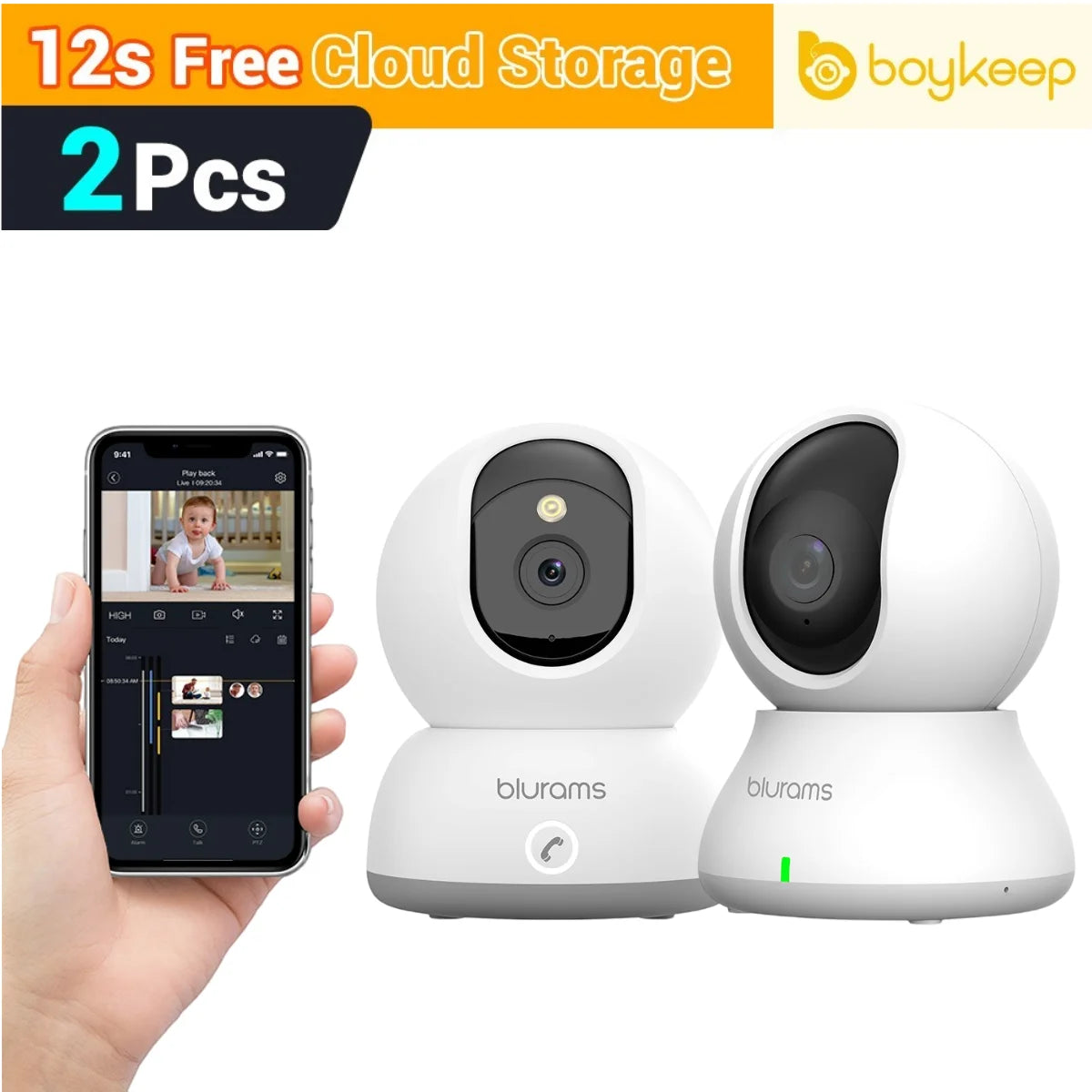 Home Security Baby Monitor – Motion Detection & Two-Way Audio