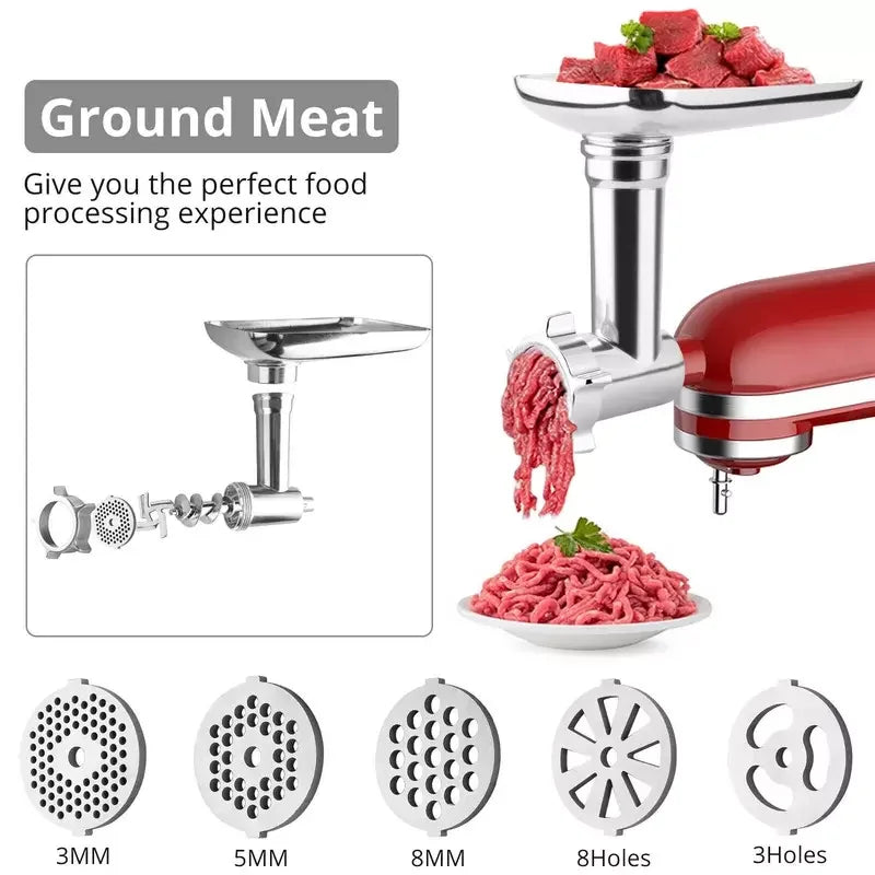 Stainless Steel Grinder Attachment for KitchenAid – Durable Meat Grinder Accessory