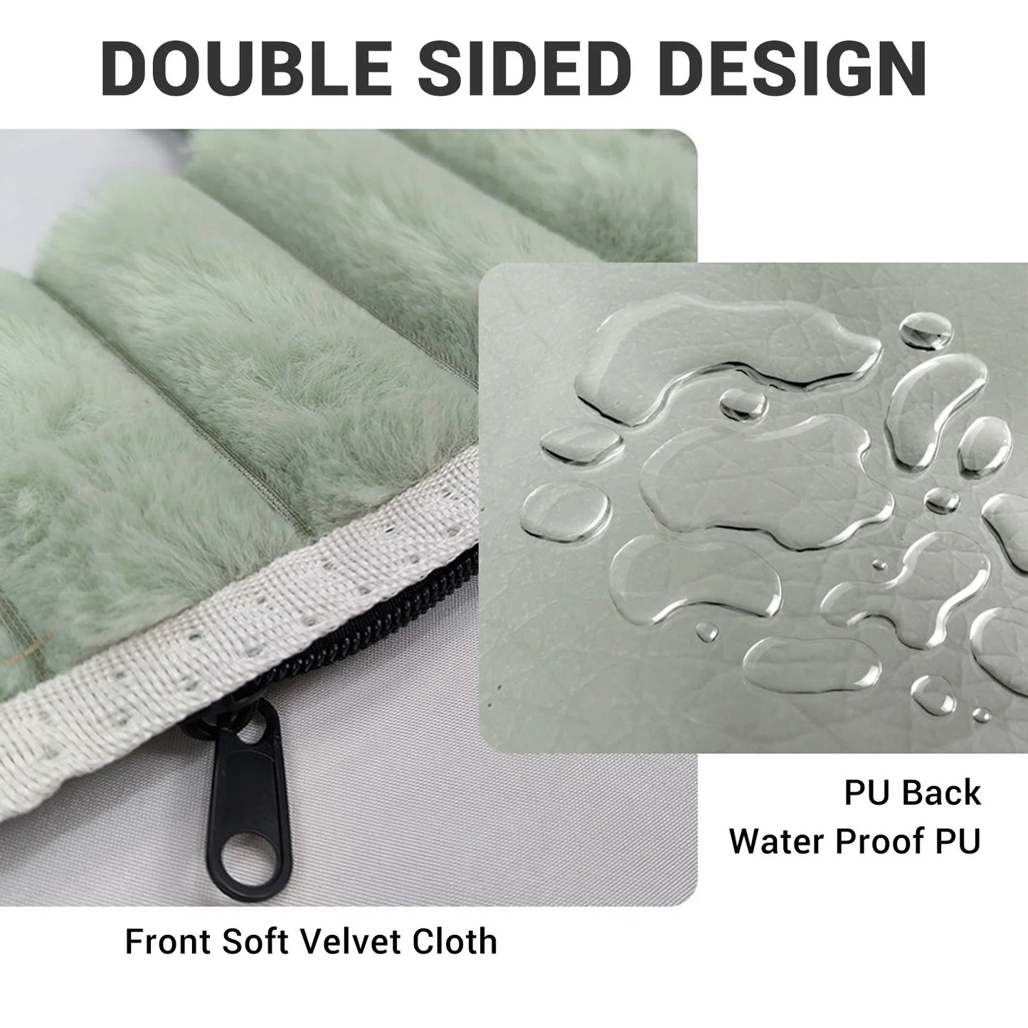 Toilet Heated Seat Washable Fabric, Waterproof PU, USB Heating Warmer