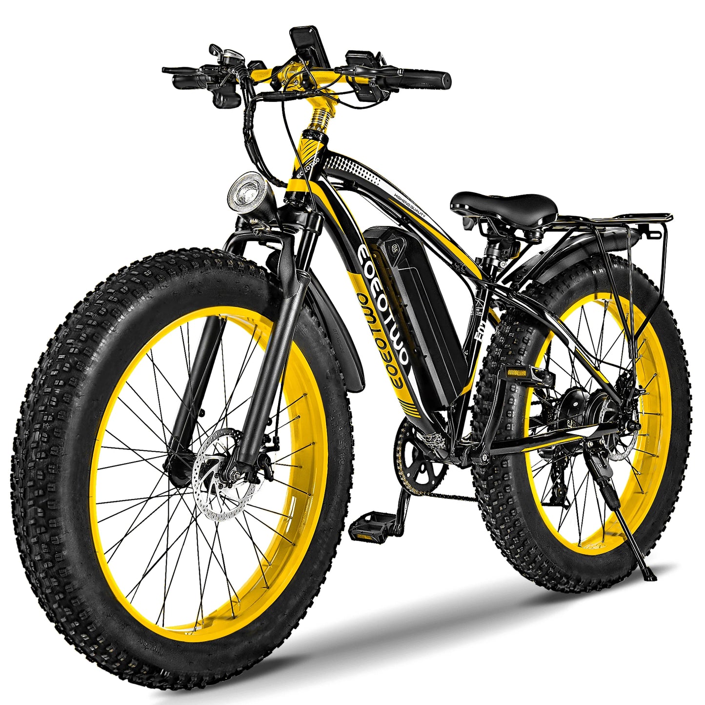 EOEOTWO E01 26" Fat Tire Electric Bike – 1500W Peak, 34MPH, 60-Mile Range, UL2849 Certified