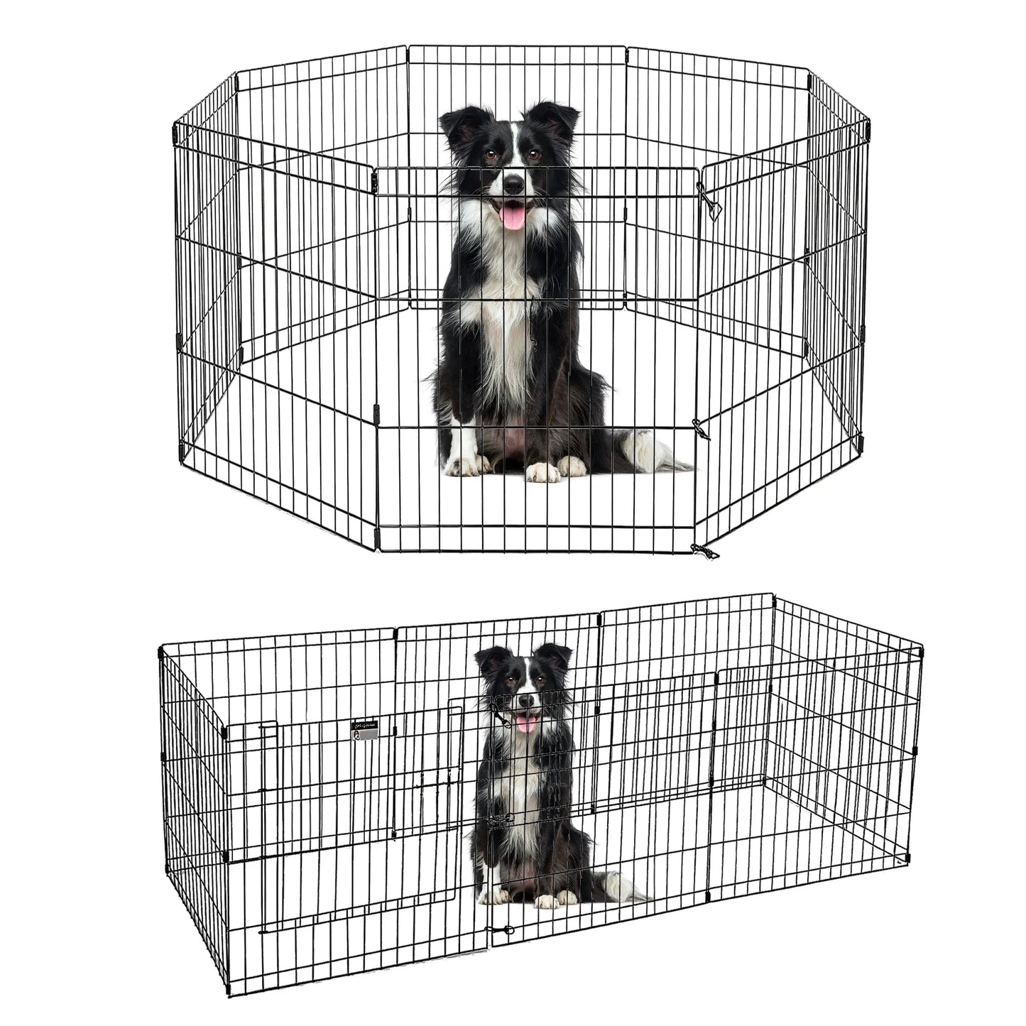 Foldable Metal Dog Playpen – Pet Fence for Dogs, Puppies, and Cats