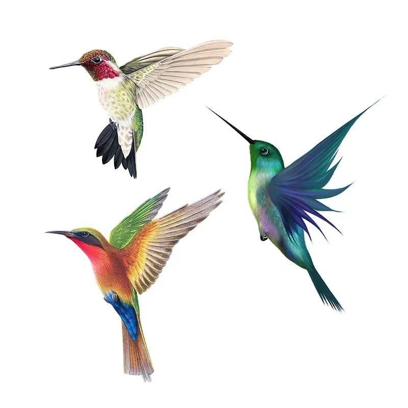 Beautiful Hummingbird Hand-Painted Bird Sticker – Decorative Art