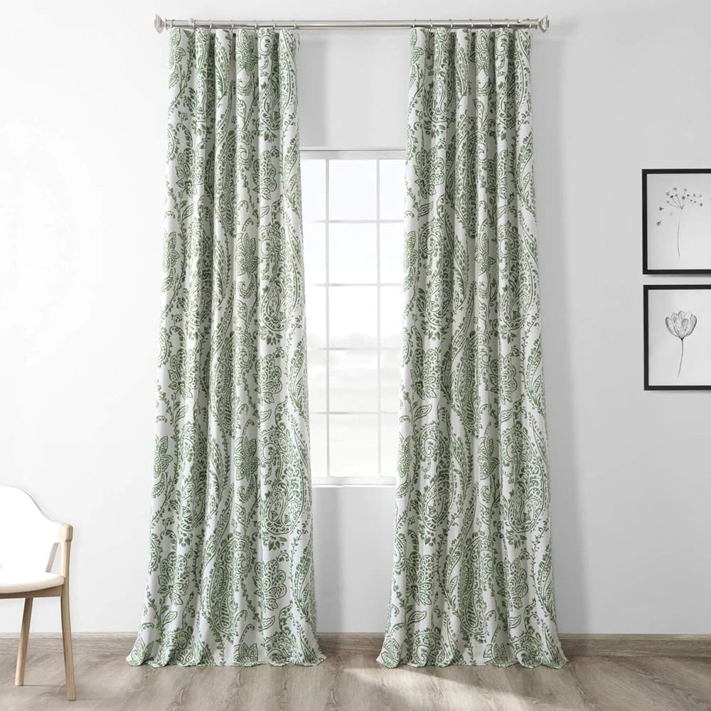 Floral Printed Room Darkening Curtain Panel – Elegant Home Décor