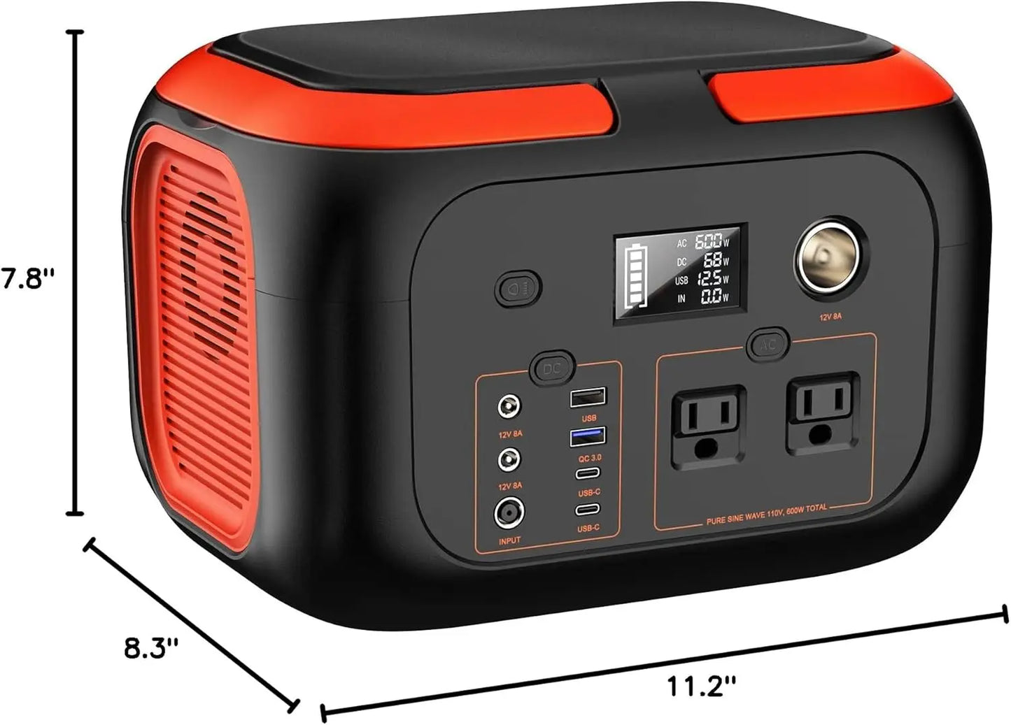 Portable Power Station – Solar Generator & AC/USB Outlets for Camping, RV, Home