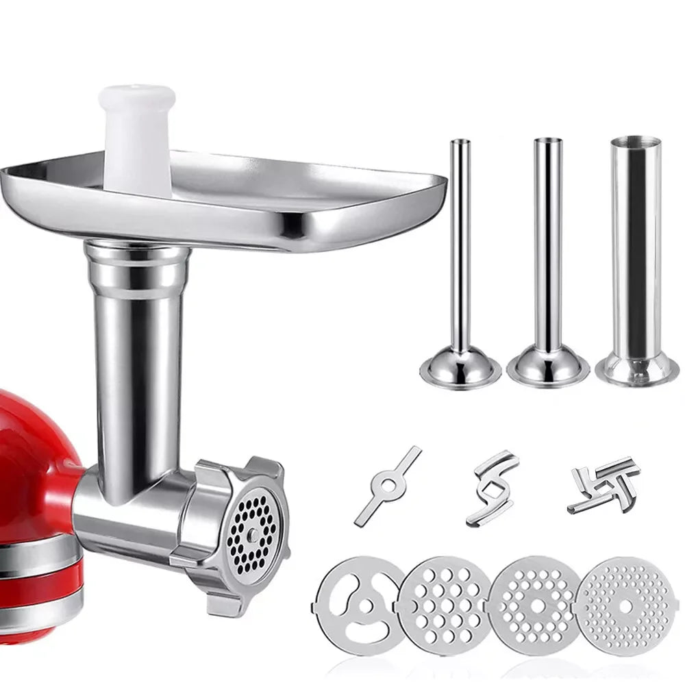 Stainless Steel Grinder Attachment for KitchenAid – Durable Meat Grinder Accessory