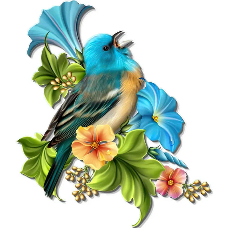 Beautiful Hummingbird Hand-Painted Bird Sticker – Decorative Art