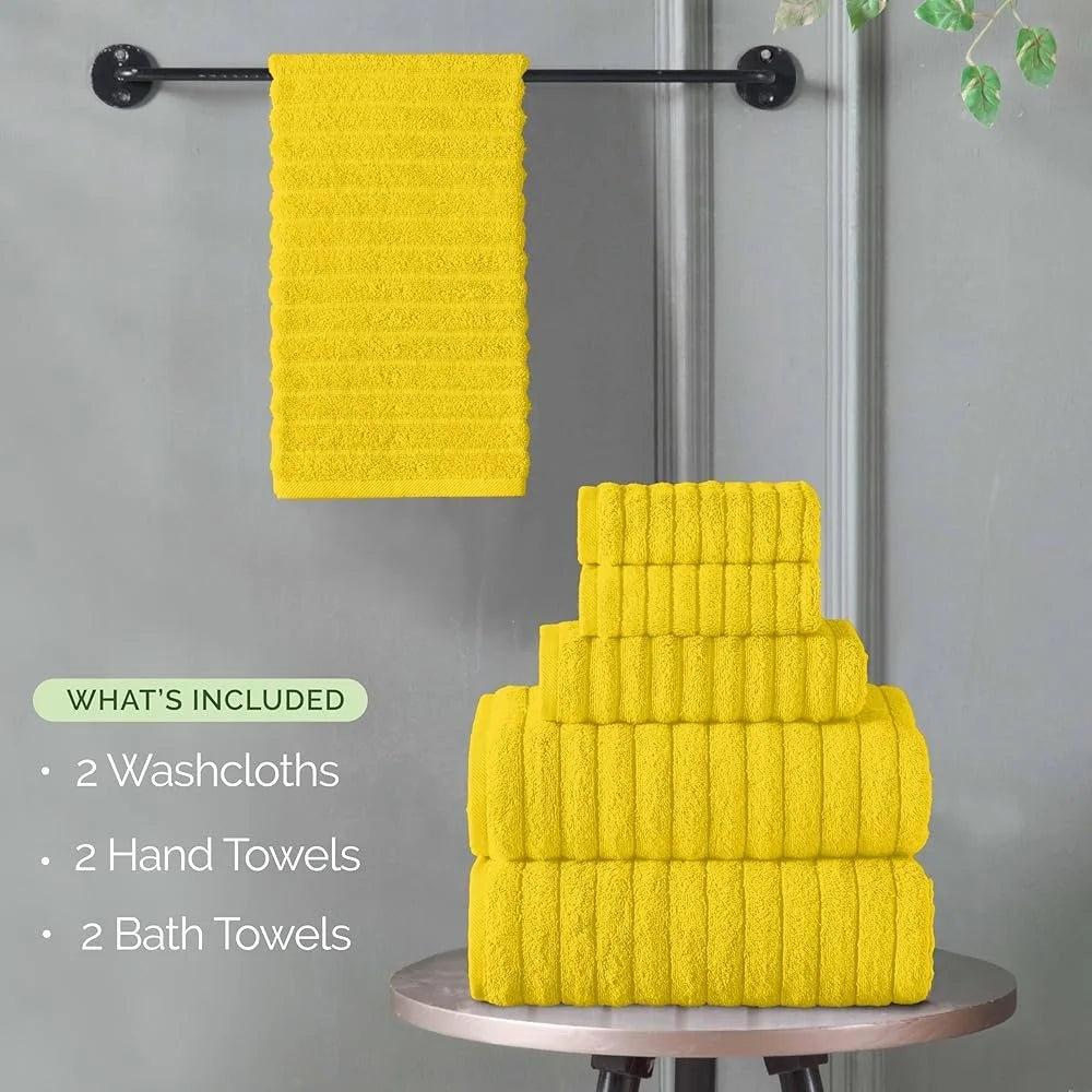 Cotton Corduroy Quick-Dry, Highly Absorbent Bath Towel Set