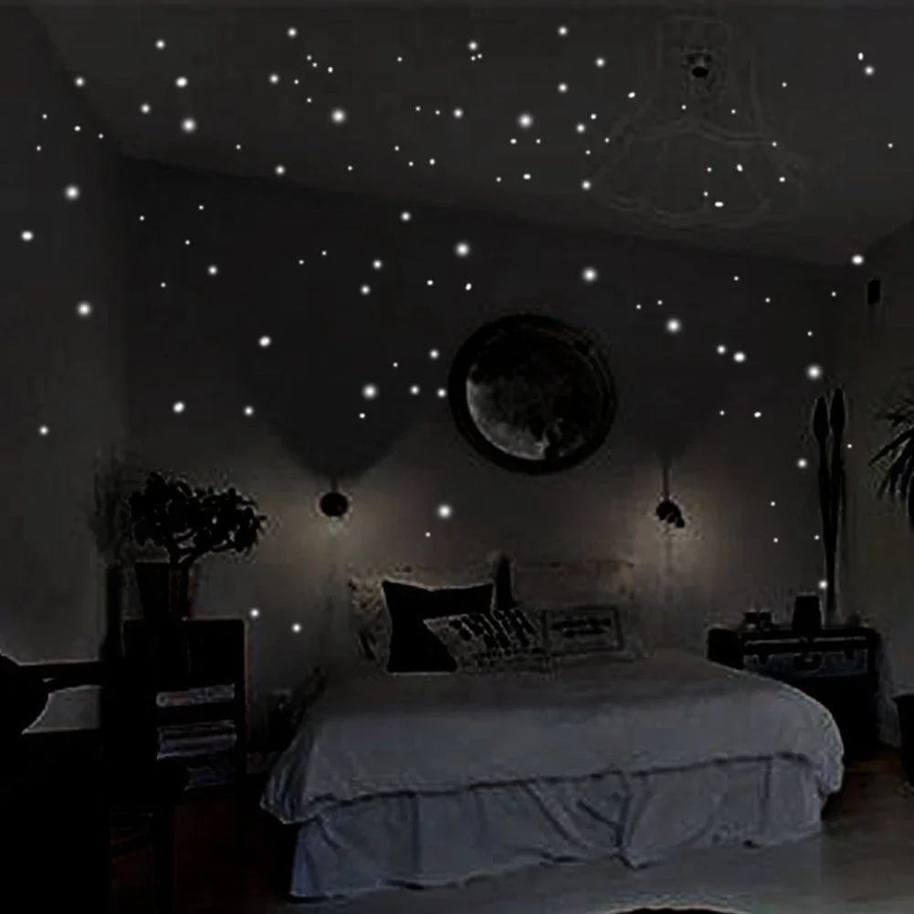 407-Piece Glow-in-the-Dark Star Wall Stickers
