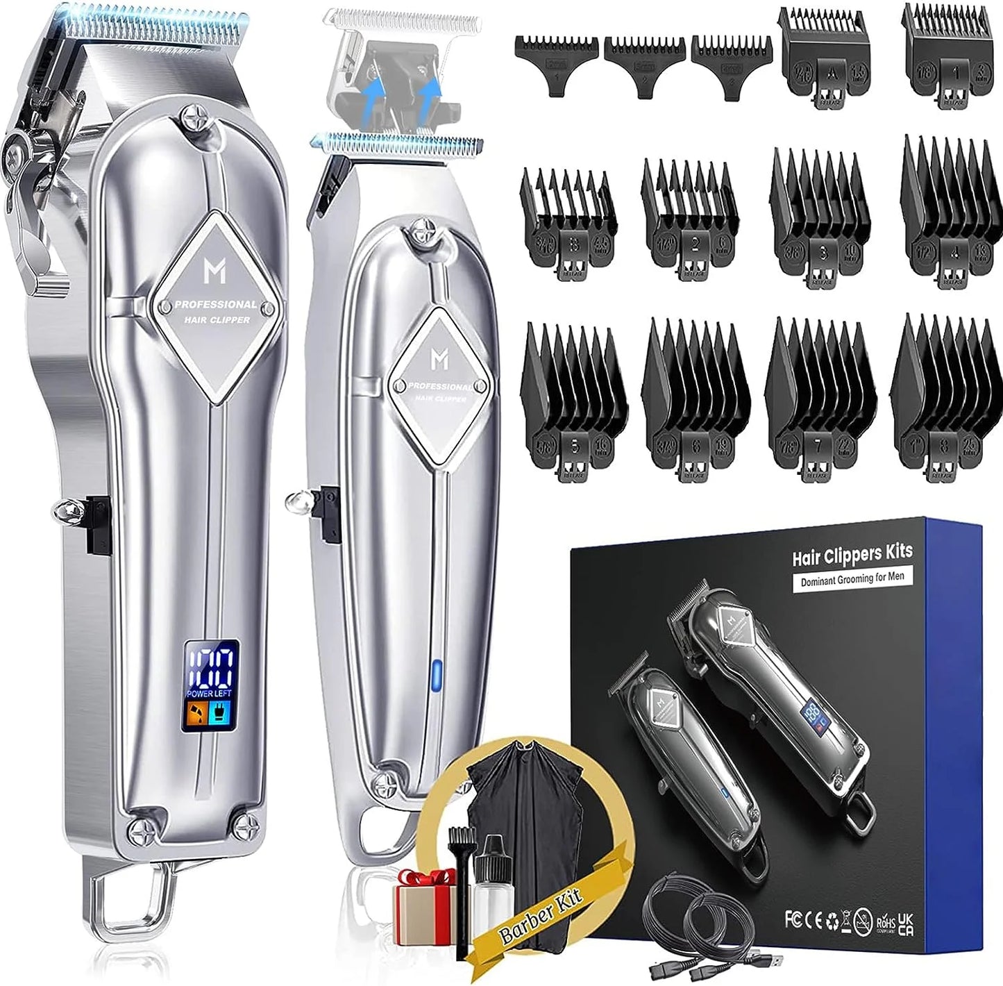 Professional Cordless Hair Clippers – Hair Cutting & Beard Trimming Electric Shaver