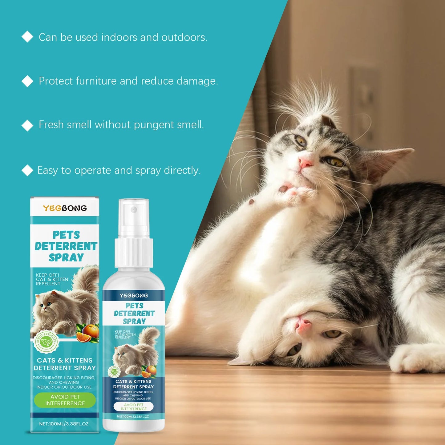 Anti-Scratch Spray – Indoor Furniture Protection for Cats