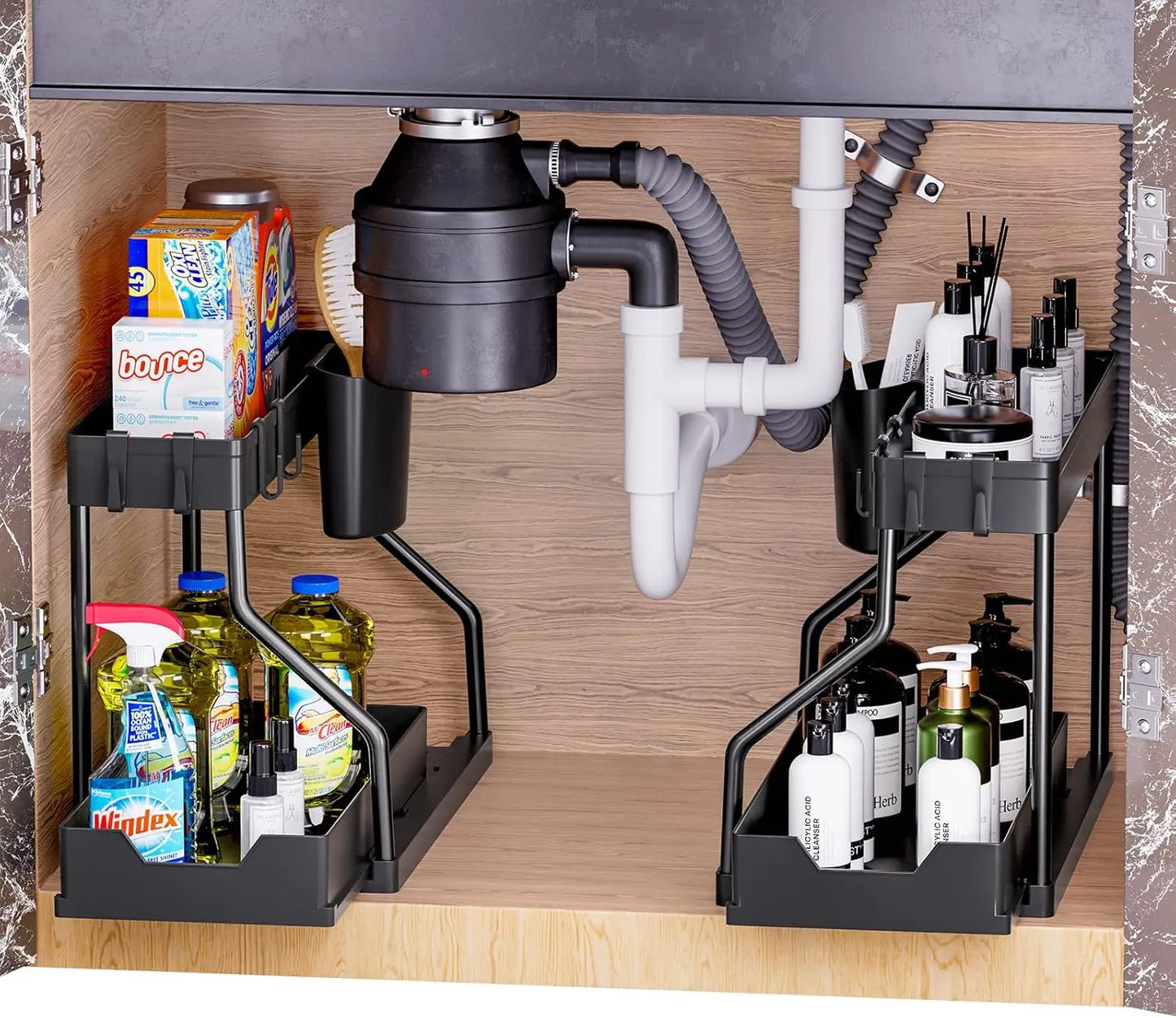 Under-Sink Multi-Purpose, Kitchen, Bathroom Storage Basket