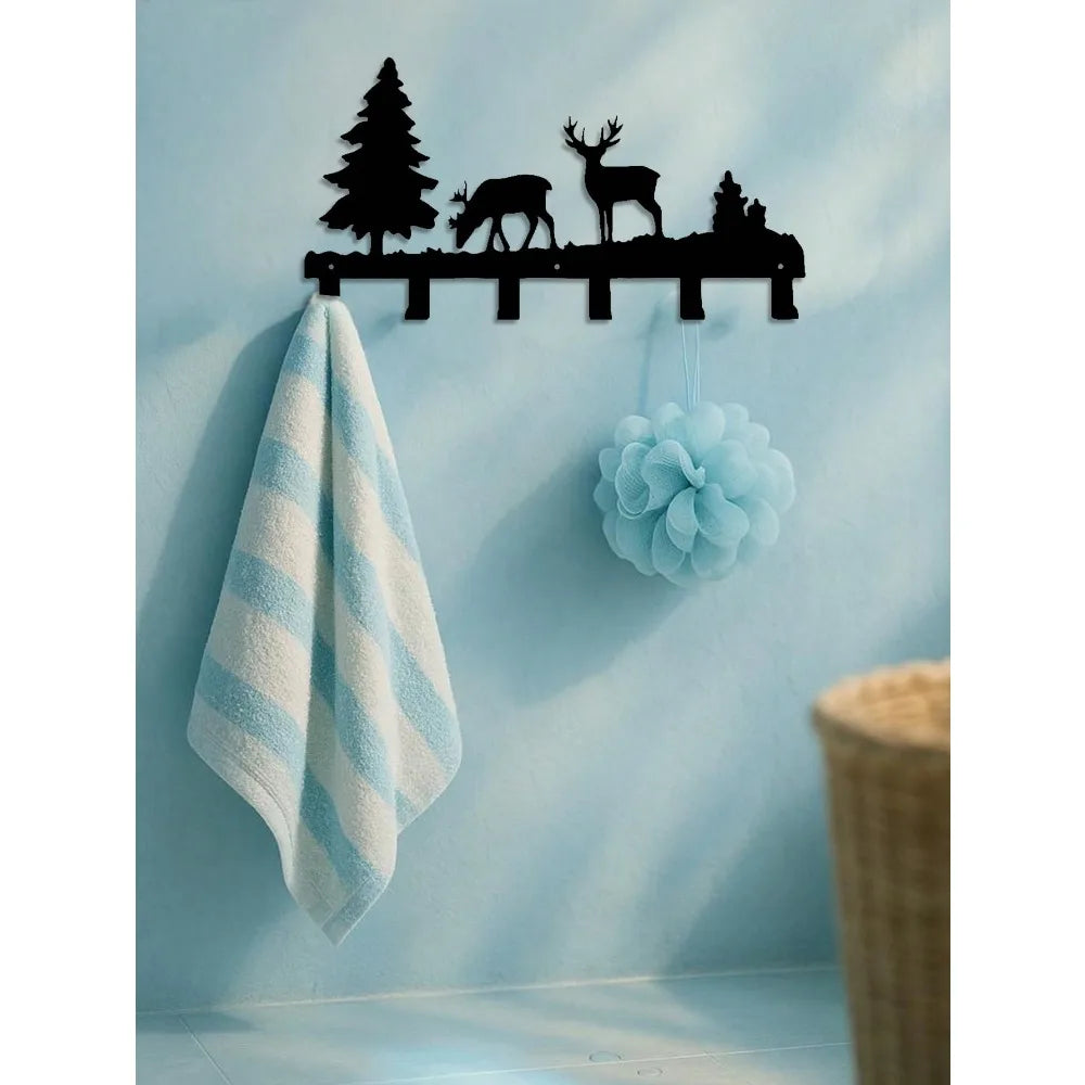 Black Metal Wall Hooks – Modern Home Decor & Functional Wall Sculpture