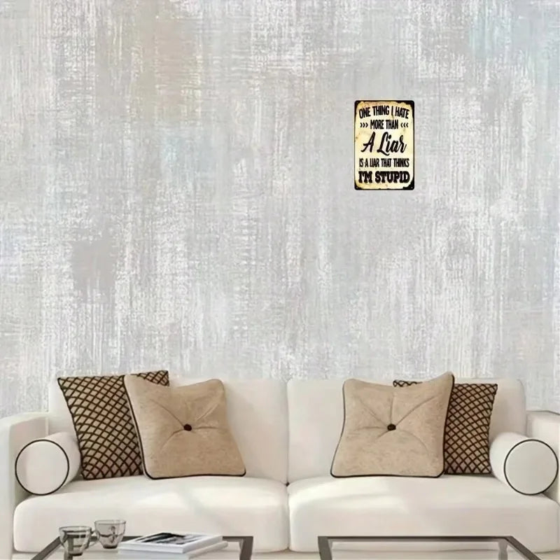 Funny Vintage Metal Wall Sign – “I Hate Being Sexy”