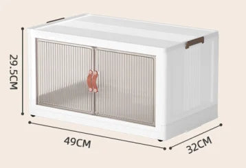 3-Tier Foldable Storage Box with Wheels – Stackable Organizer