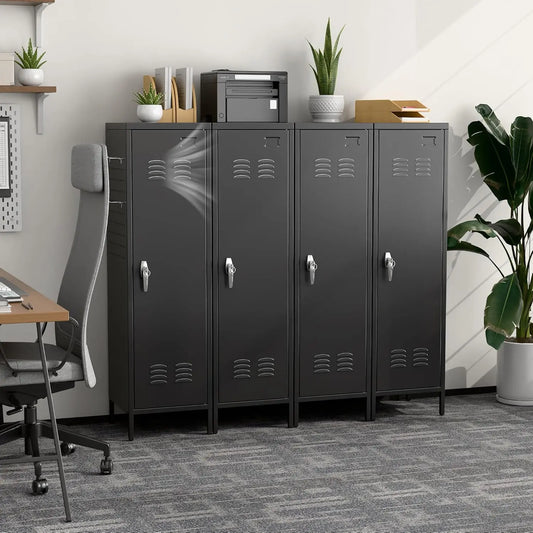 Metal Lockers, Handle, 2 Pegboard & 5 Hooks for Home, Garage