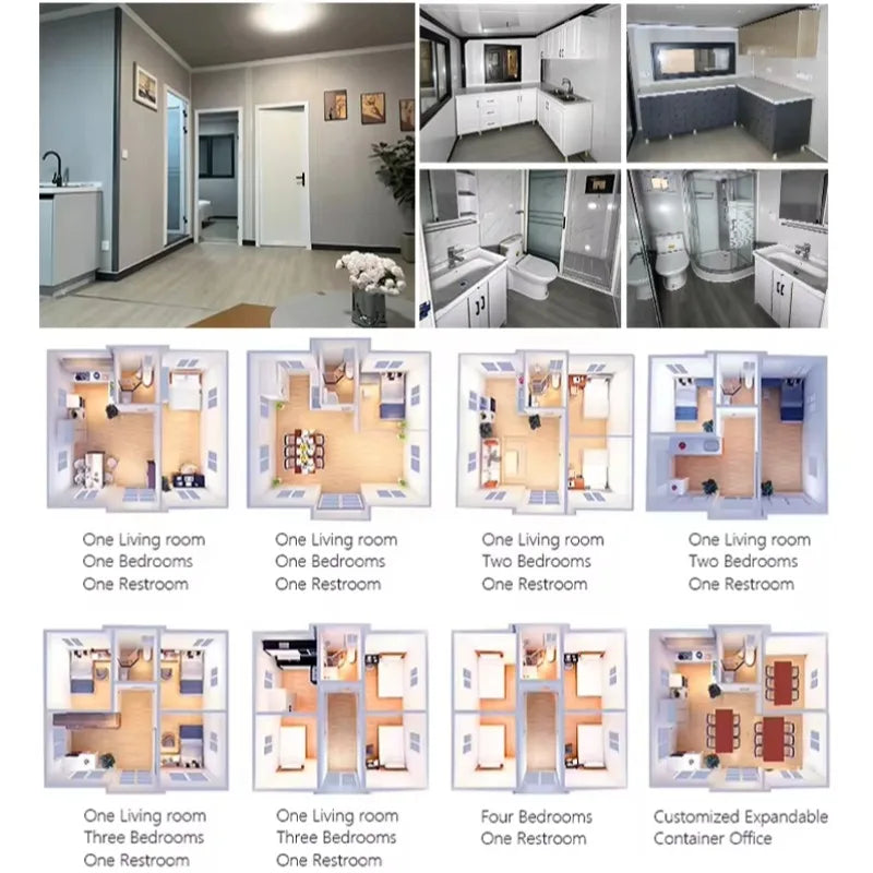Mobile Container House Prefab Tiny Home Easy-to-Install Transportable Housing Unit