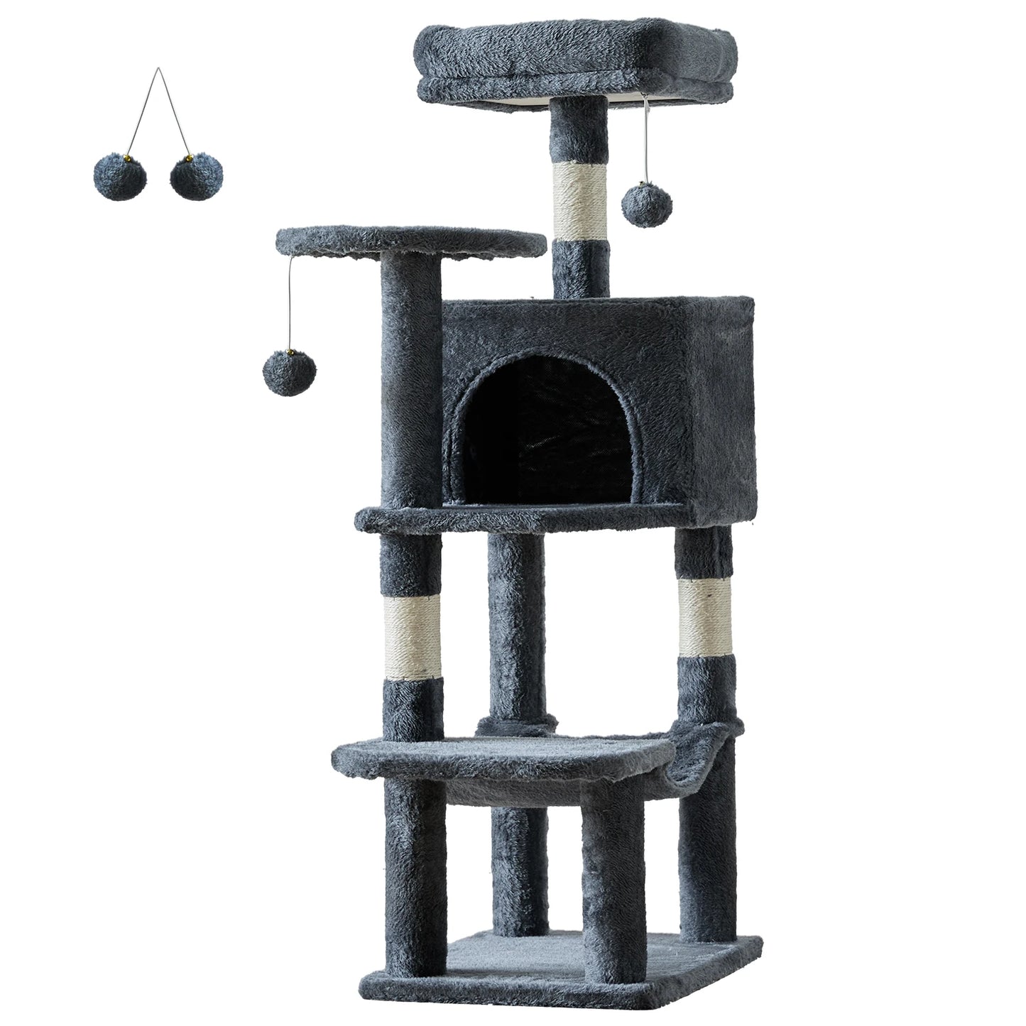 Tall Multi-Cat Tree Tower – Indoor Cat Furniture with Scratching Posts