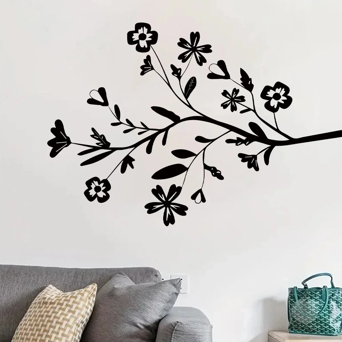 Bird & Peach Blossom Elegant Floral Window & Wall Décor Sticker