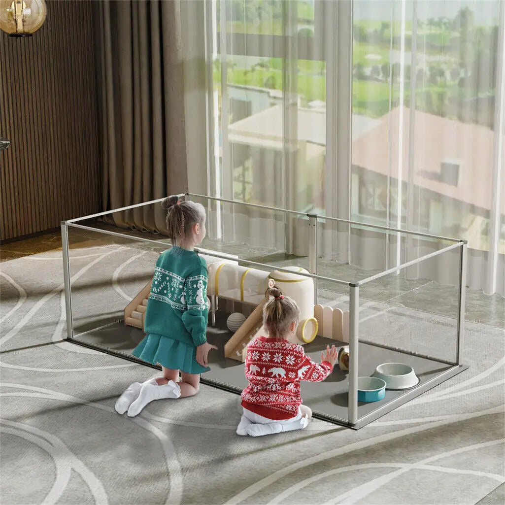 Clear Acrylic Dog Whelping Pen Playpen for Small Animals