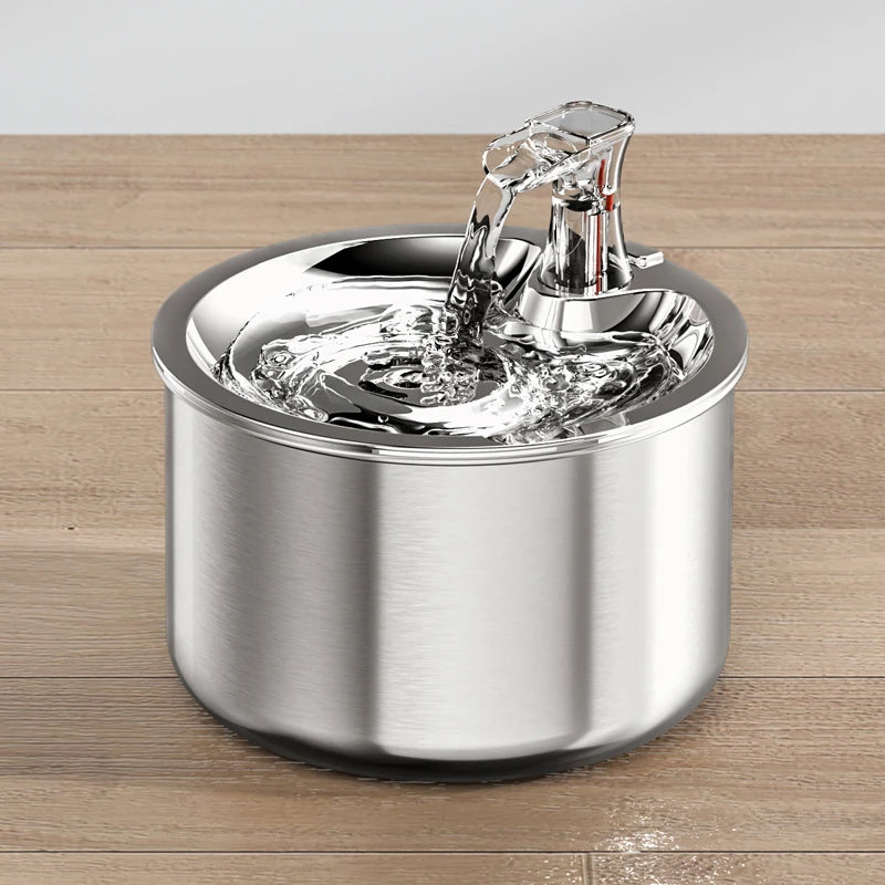 Stainless Steel Automatic Pet Water Fountain – Fresh Water Dispenser