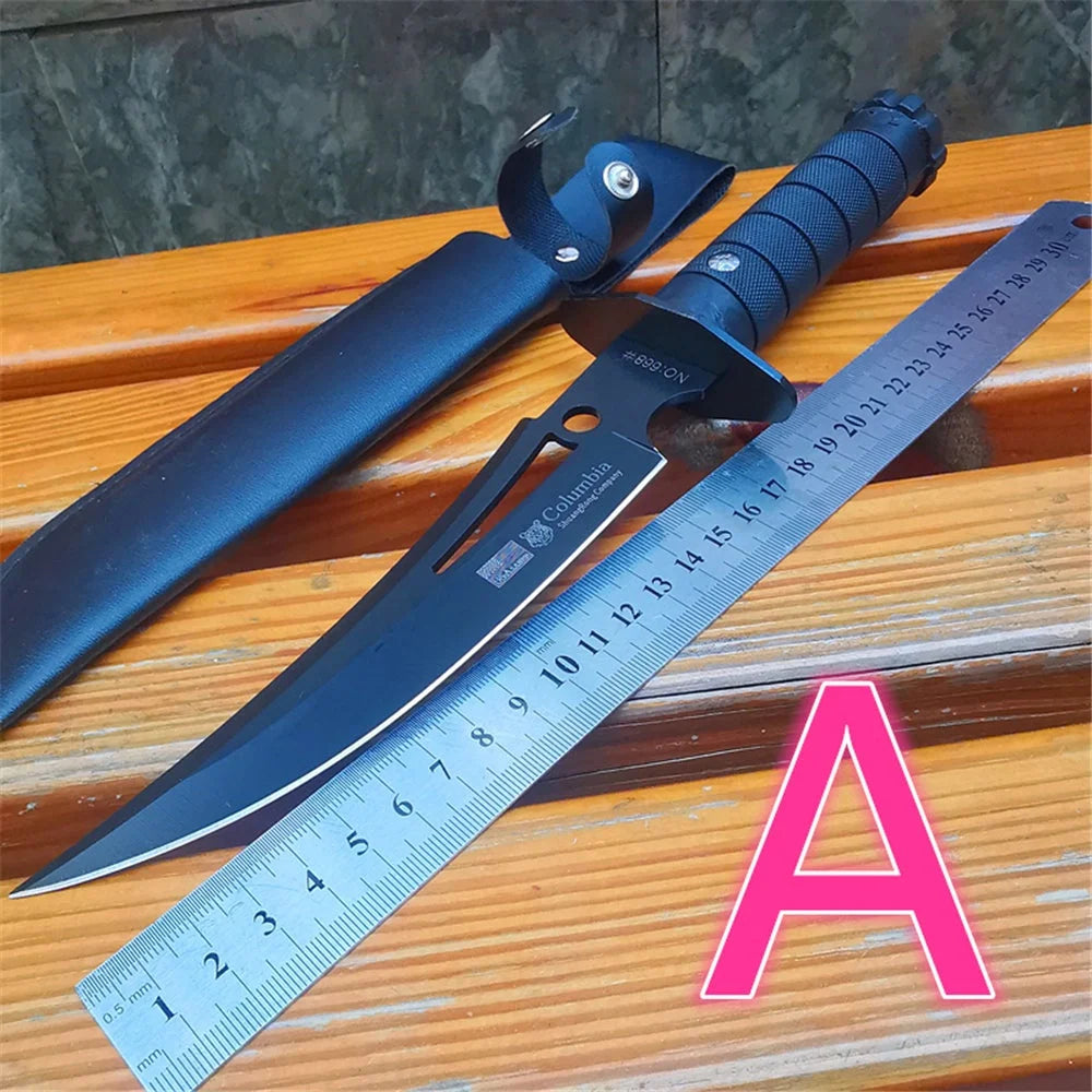 Stainless Steel Fixed Blade Survival Knife with ABS Handle