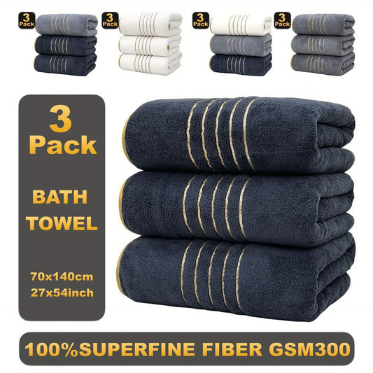 Coral Fleece Bath Towel Set – Quick-Dry Luxury Lightweight Towels Large,