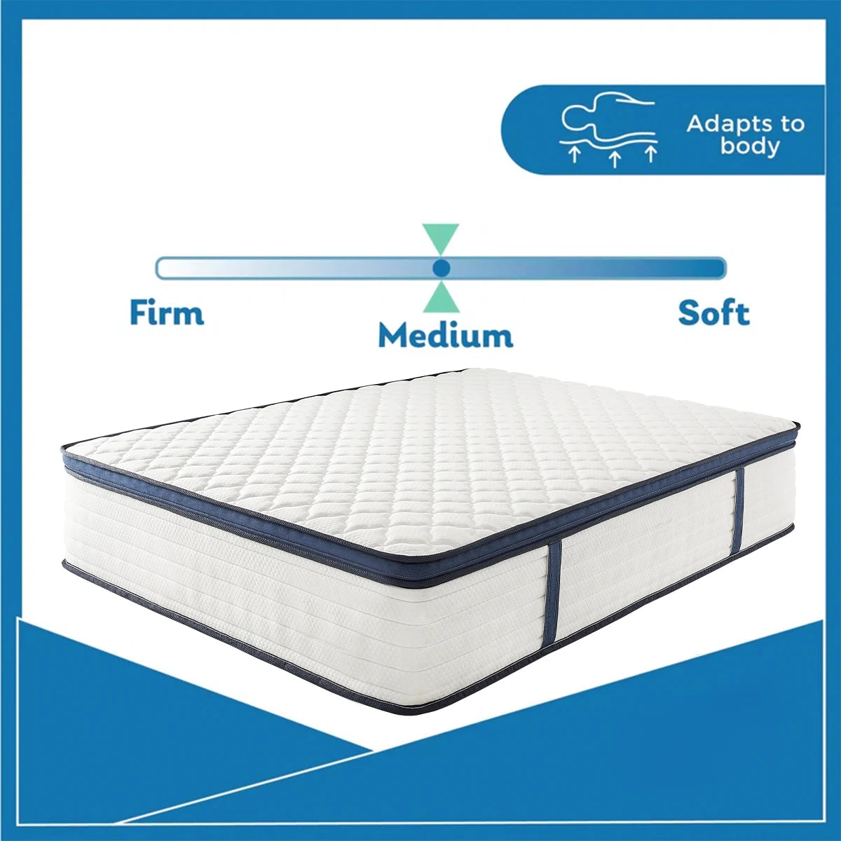 Gel Memory Foam Hybrid Mattress – Medium Firm, Pressure Relief, Motion Isolation
