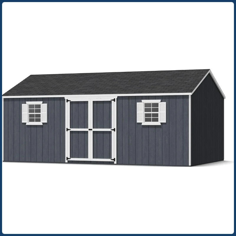 Workshop Shed with Floor, Precut Kit with Windows & Work Area