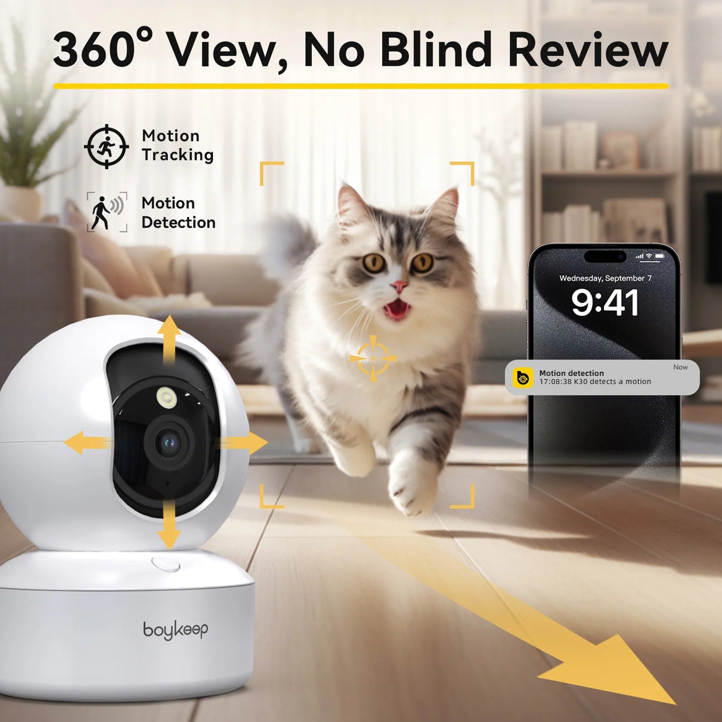 Smart Wi-Fi Security Camera – Baby Monitor with Night Vision