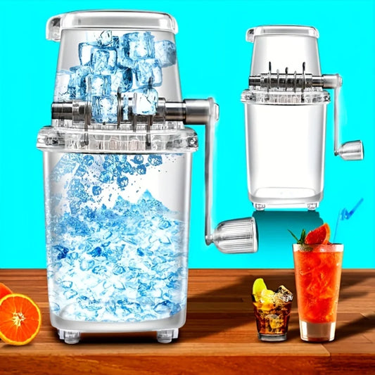 Portable Hand Crank Ice Shaver, Cocktails, Smoothies, Snow Cones