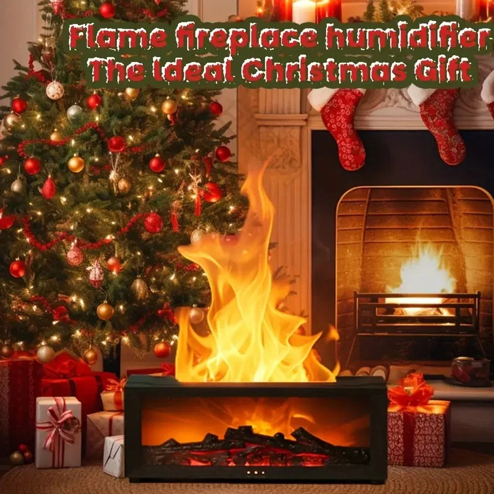 Upgraded 300ml Aroma Diffuser – 7-Color LED Flame Effect, Essential Oil Diffuser & Air Humidifier with Remote & Timer