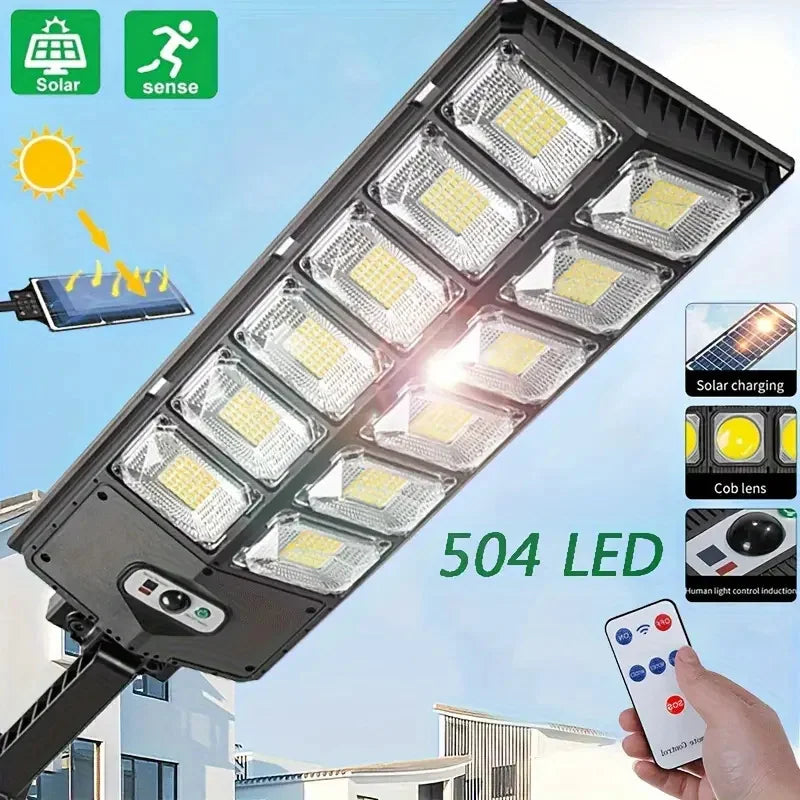504LED ultra-Bright Solar Street Light Wide Angle Motion Sensor