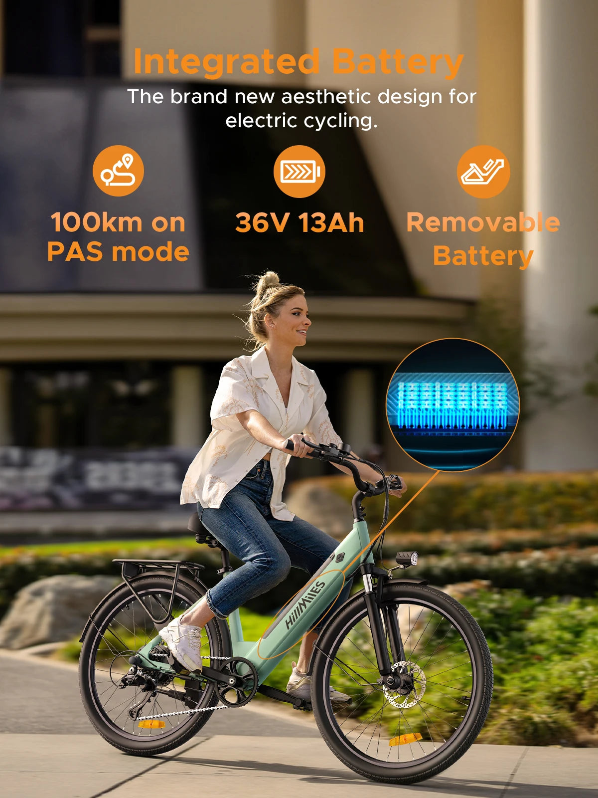 Mile City 26" E-Bike – 120km Range Urban Commuter with 250W Motor & 36V 13Ah Battery