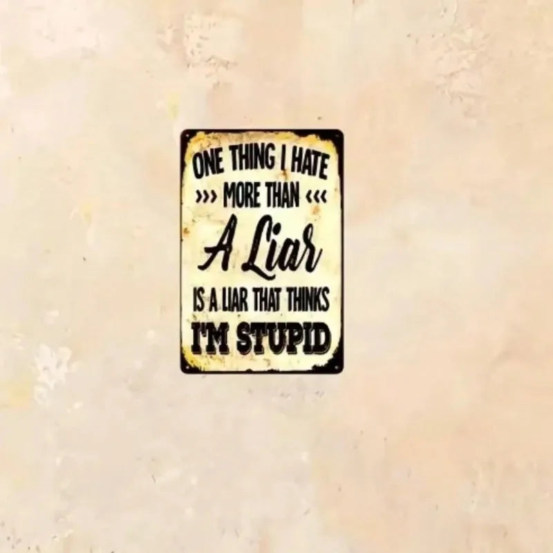 Funny Vintage Metal Wall Sign – “I Hate Being Sexy”