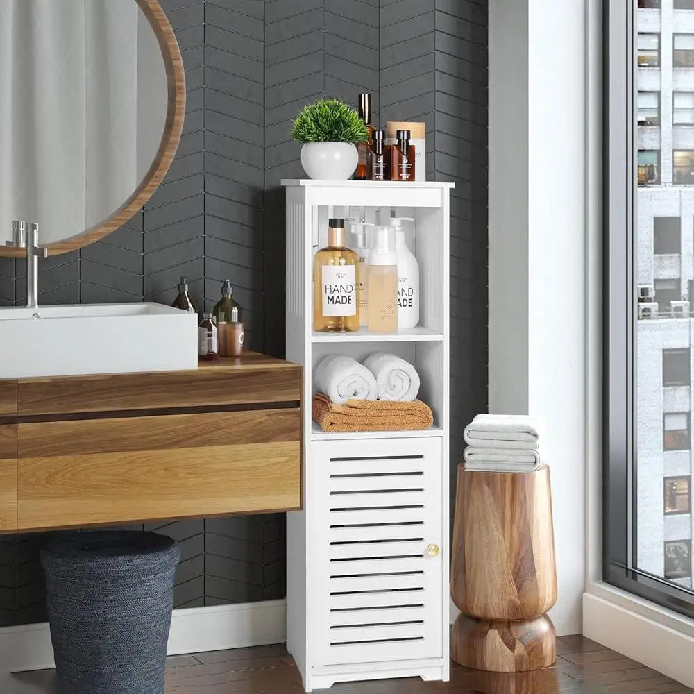 Small Floor-Standing Bathroom Storage Cabinet – Eco-Friendly Waterproof Organizer