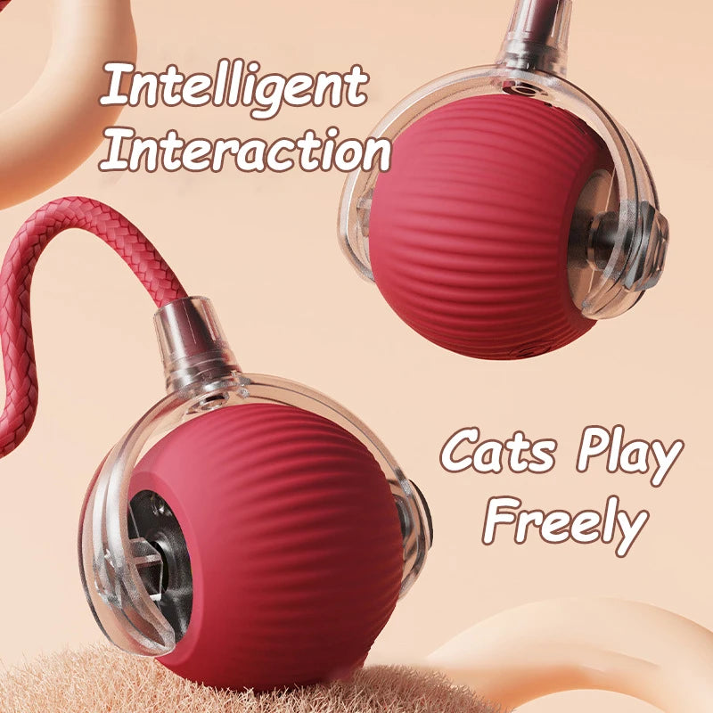 Cat Interactive Ball Toys – Automatic Rolling Rechargeable Pet Toy