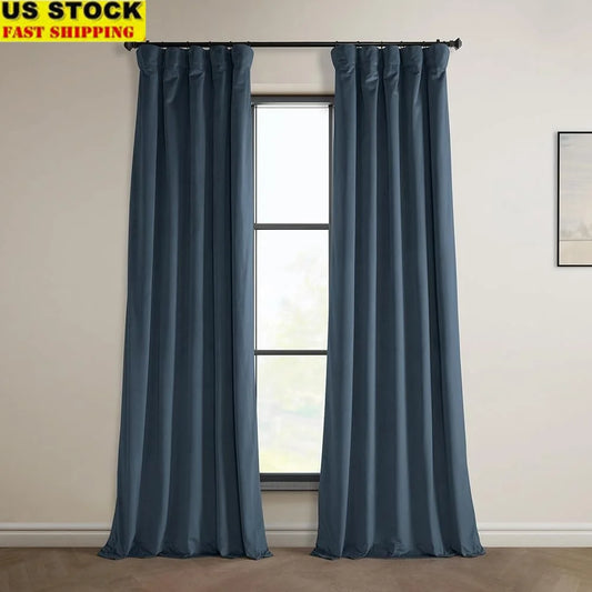 Heritage Plush Velvet Curtain Panel – Light Blocking Window Treatment