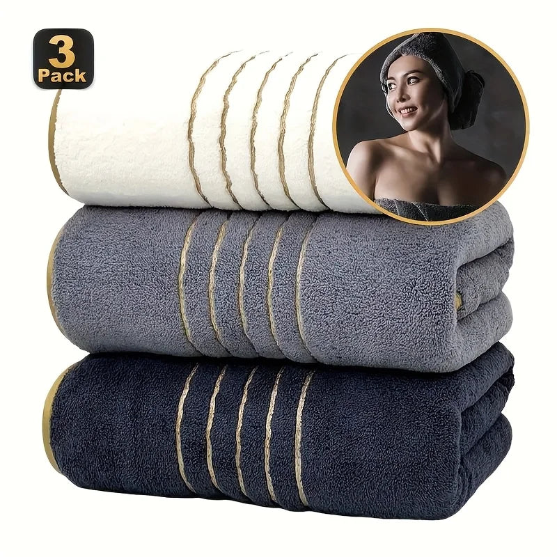 Coral Fleece Bath Towel Set – Quick-Dry Luxury Lightweight Towels Large,