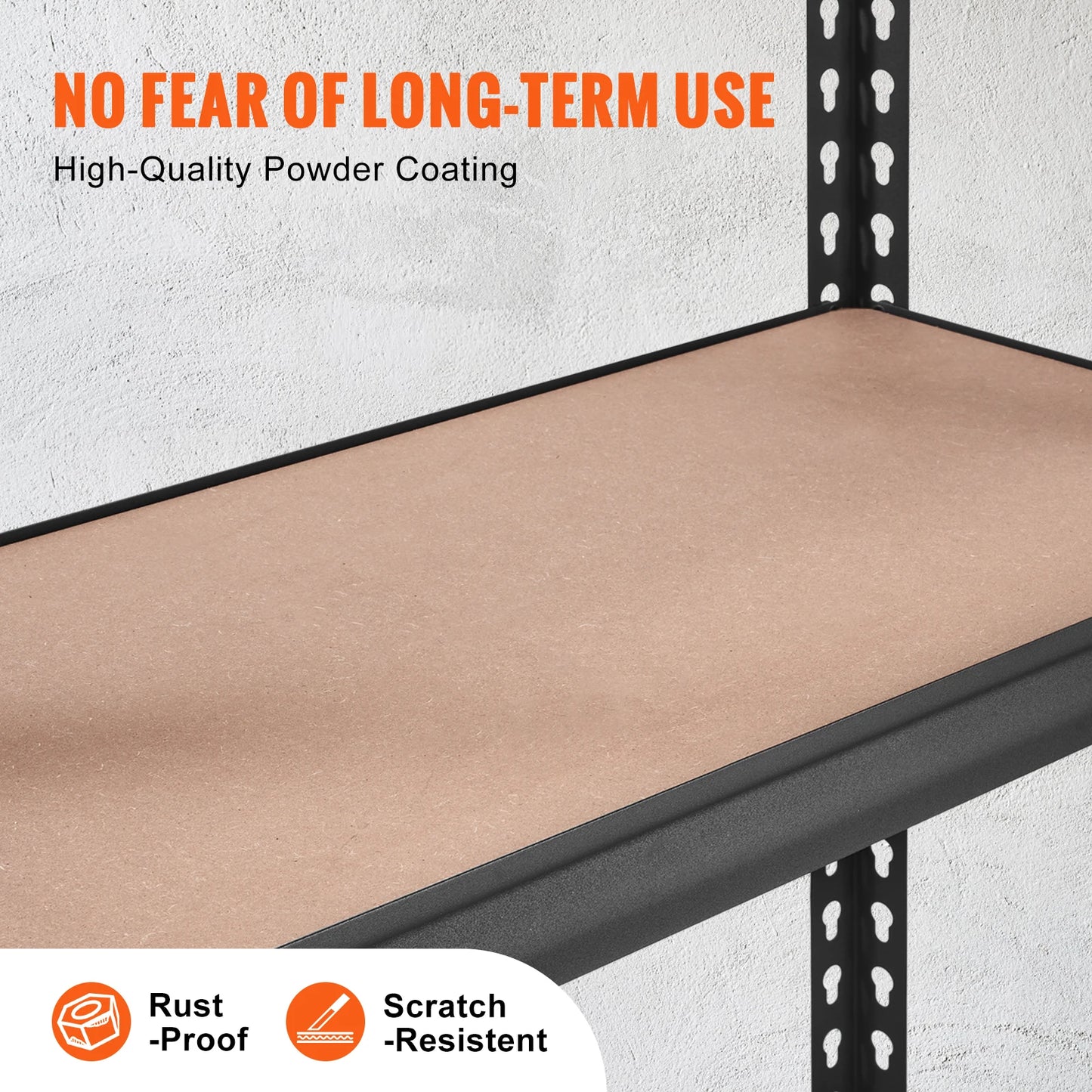 Heavy Duty Metal Standing 5 Shelf Rack for Warehouse, Garage