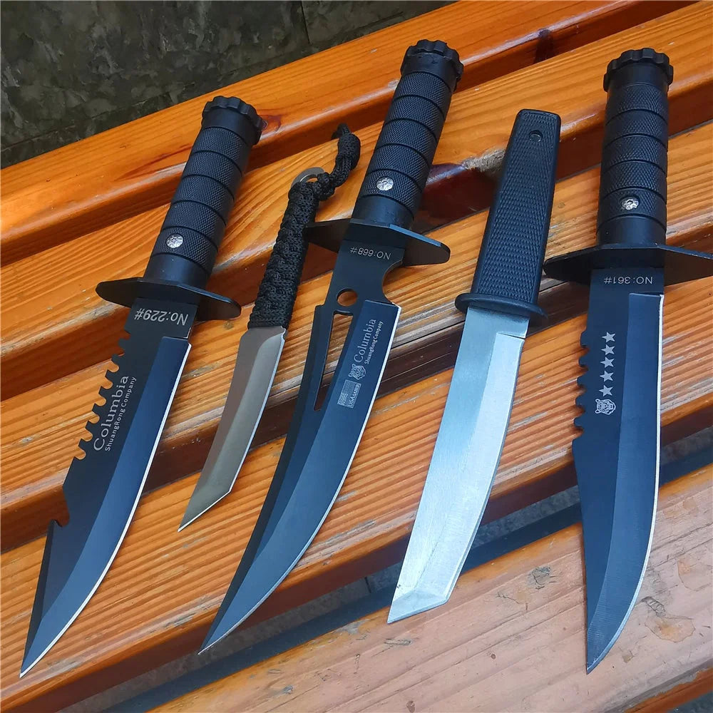 Stainless Steel Fixed Blade Survival Knife with ABS Handle