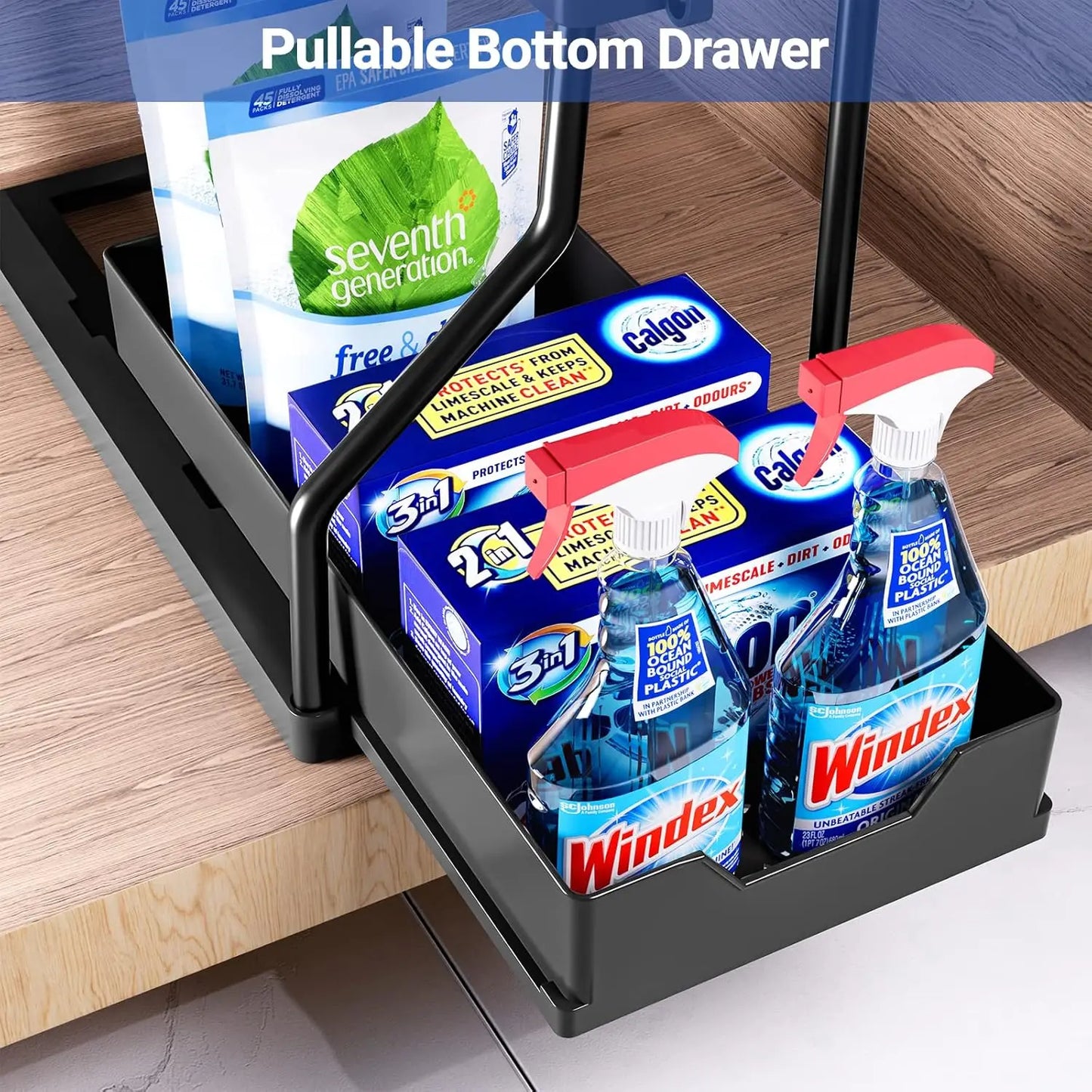 Under-Sink Multi-Purpose, Kitchen, Bathroom Storage Basket