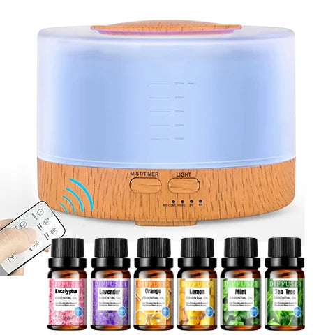 Oil Diffuser – Soundwave Technology, USB, Remote Control, Auto-Off Safety