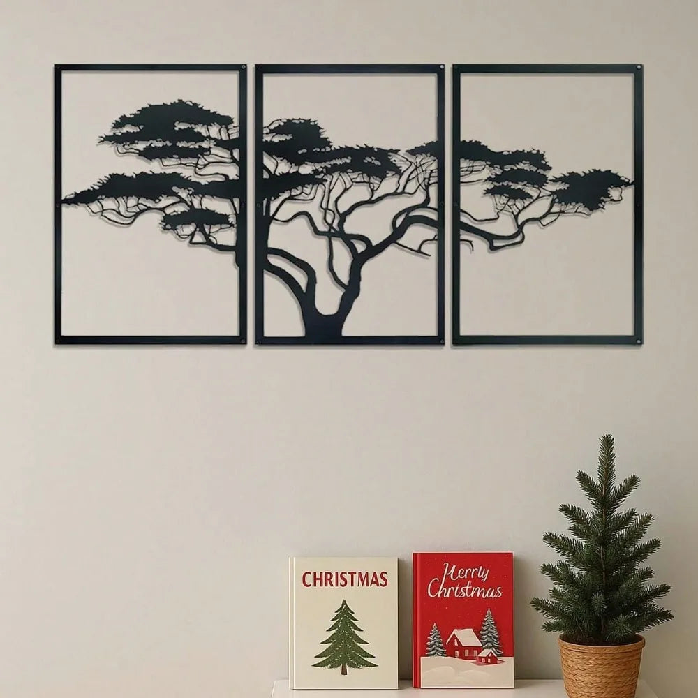 Tree of Life Metal Wall Art Set – Spiritual & Bohemian Wall Hanging
