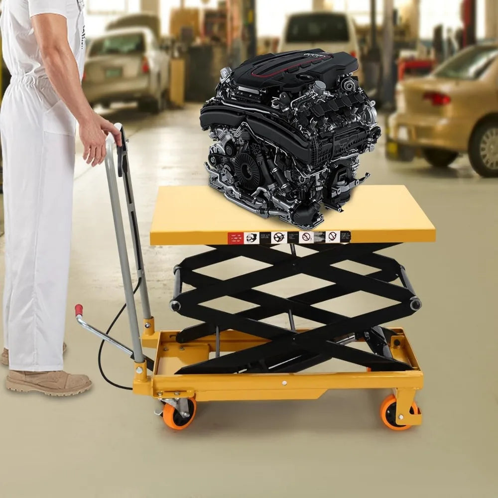 770lbs Steel Hydraulic Scissor Lift Table – Adjustable Heavy-Duty Work Platform